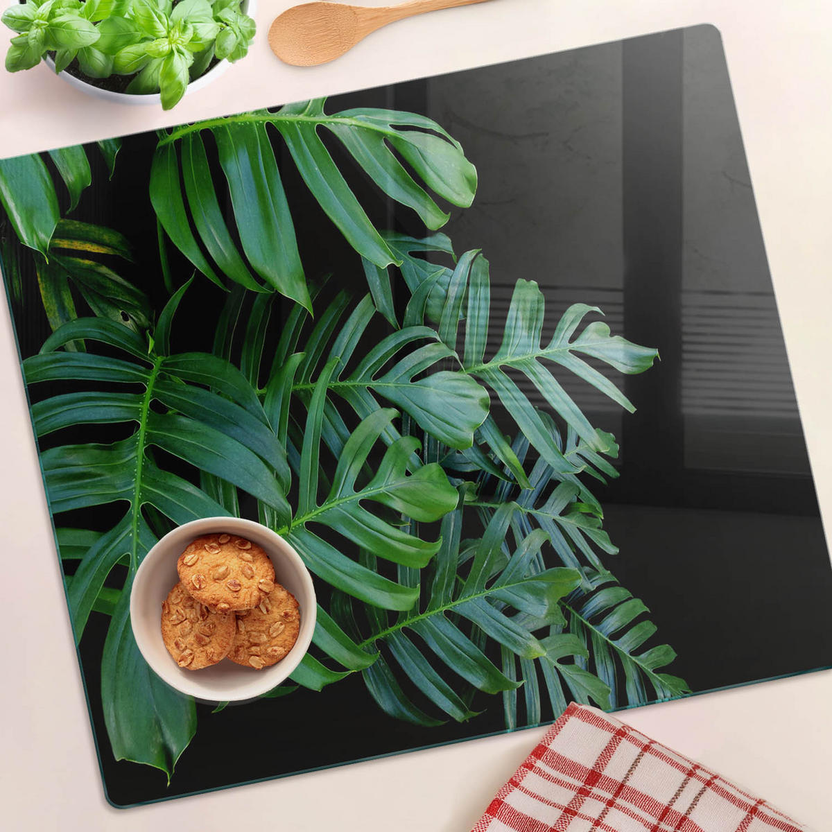 GLASPLATTE 60x52 cm Monster - Grün, Glas (60/0.4/52cm) - TULUP