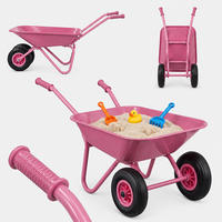 SCHUBKARRE Rosa Kinder 2 Räder - Rosa, Kunststoff/Metall (74/43/36cm) - Relaxdays