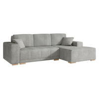 ECKSCHLAFSOFA Bello, Seite: Rechts - Naturfarben/Grau, Holz/Textil (140/240cm) - MIRJAN24
