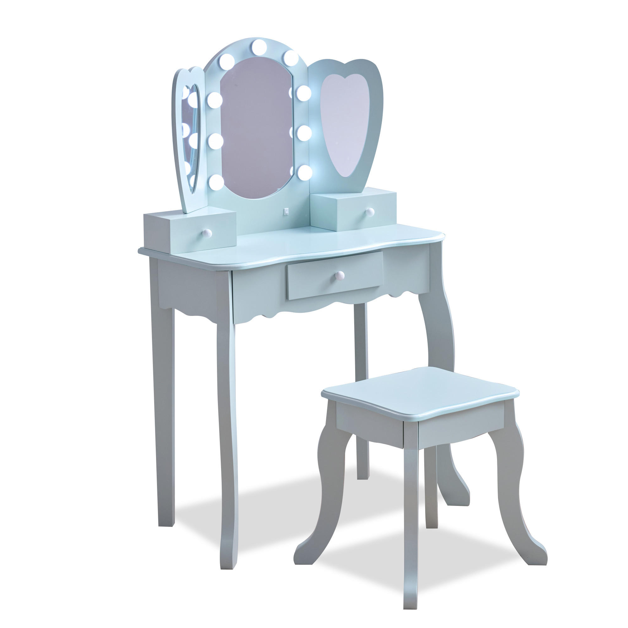 Teamson Kids Schminktisch Blau 33x100x65 cm
