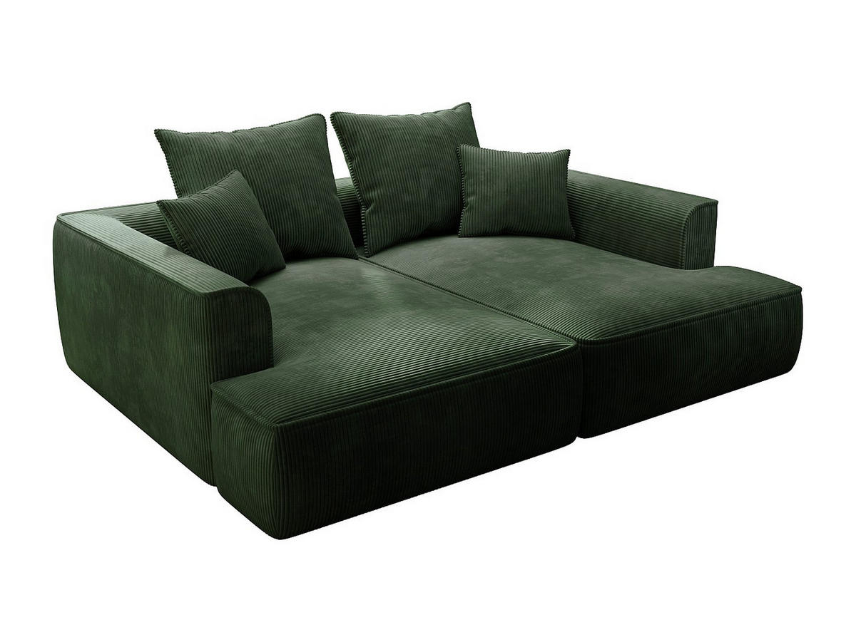 SOFA - 3 Personen - samt - grün Pineta - Waldgrün, Textil (230/67/180cm) - Vente-Unique