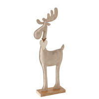 RENTIERFIGUR Booner 17/5/34 cm - Weiß, Holzwerkstoff (5/34/17cm) - Boltze Home