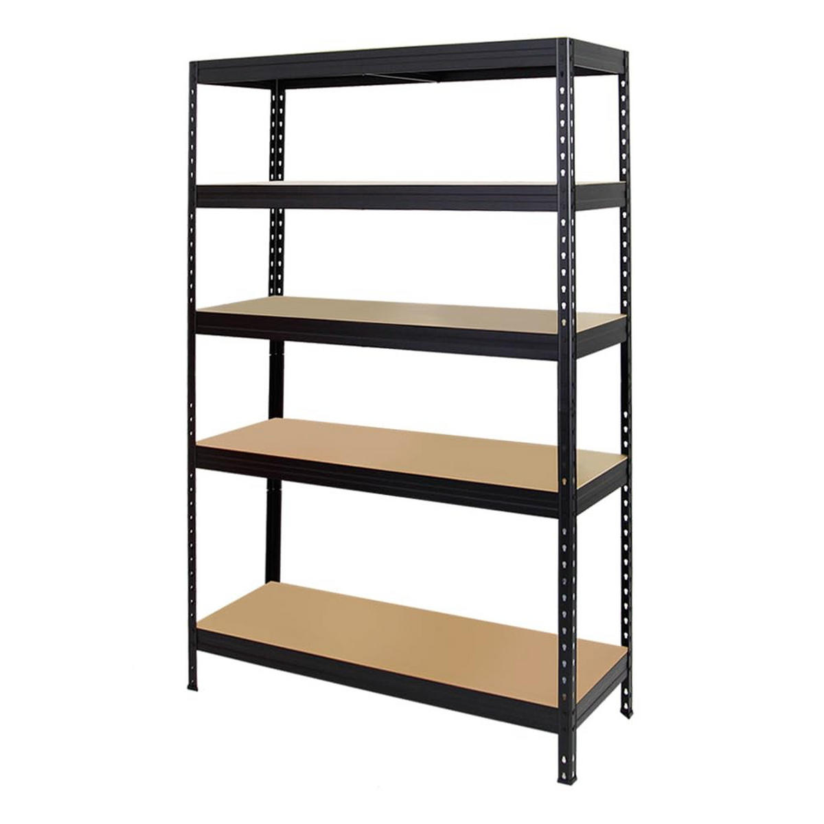 SCHWERLASTREGAL Rivet 180x120x45 cm Fachlast 250 kg Innovatives Stecksystem Schwarz - Schwarz, Metall (120/180/45cm) - PROREGAL