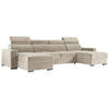 WOHNLANDSCHAFT FOX U Beige - Velvet - Beige/Silberfarben, Kunststoff/Textil (306/98/168cm) - MKS