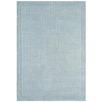 TEPPICH Schurwolle handgewebt mit Bordüre modern STOW, Hellblaugrün 200x290 cm - Hellblau, Textil (200/290cm) - KADIMA DESIGN