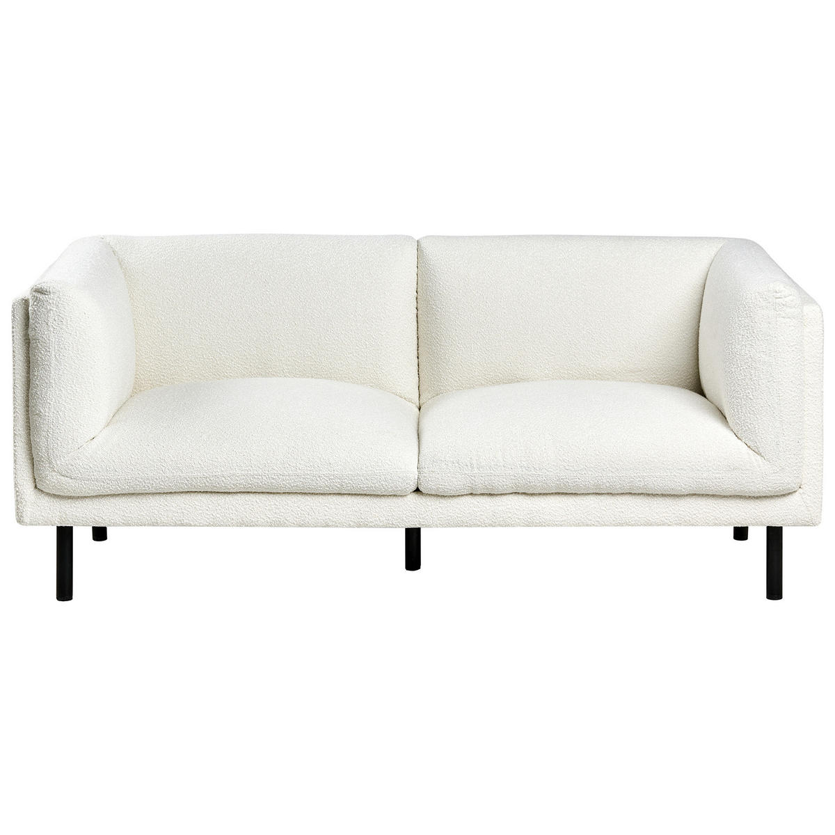 POHOVKA 2-místná Bouclé Krémově bílá Vorgod - krémová, textil (180/76/84cm) - Beliani