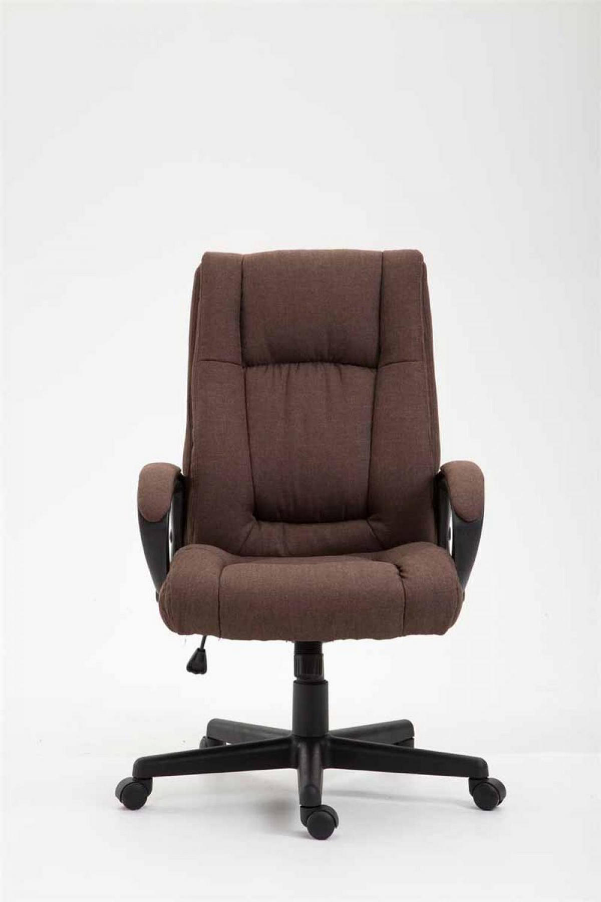 DREHSTUHL Stoff Braun - Schwarz/Braun, Kunststoff/Textil (66/106/70cm) - CLP