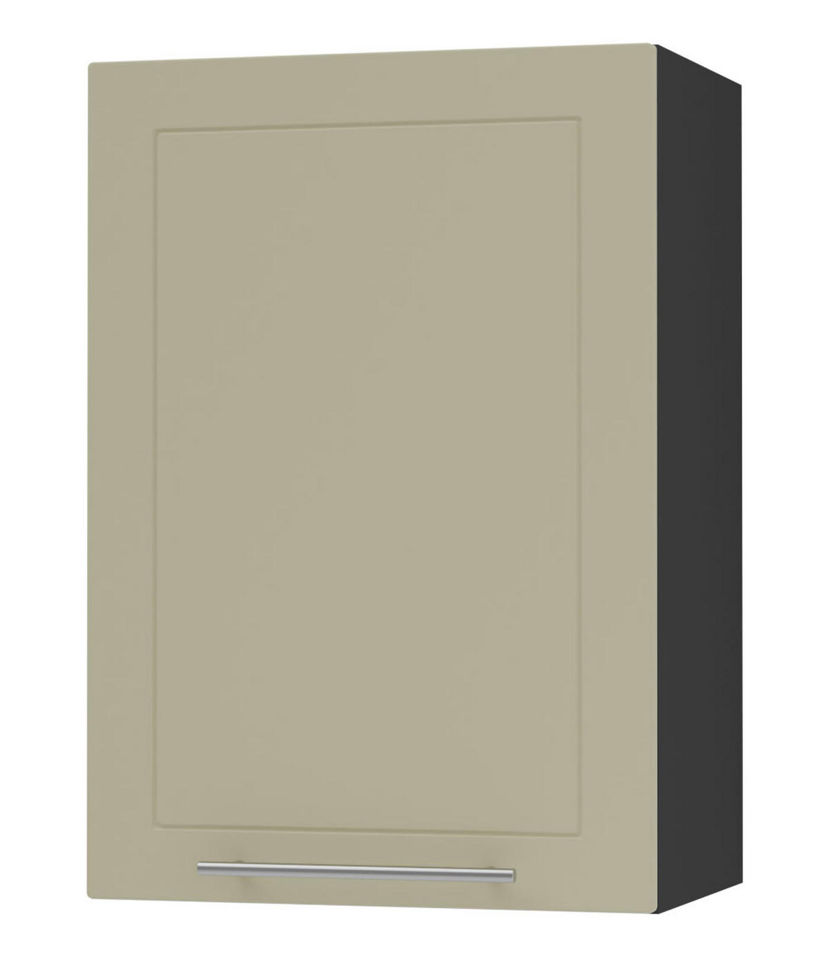 KÜCHENHÄNGESCHRANK Kvantum W2/50 Vanille Matt / Schwarz Matt 50 / 32,5 / 72cm - Creme/Schwarz, Holz/Holzwerkstoff (50/72/32.5cm) - Feldmann-Wohnen