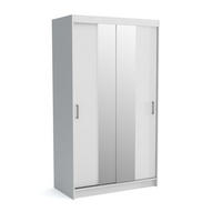 SCHWEBETÜRENSCHRANK NICOLA 120/215/60 cm 2-türig Weiß - Weiß, Holzwerkstoff (120/215/60cm) - MASSENO