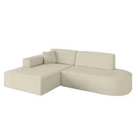 ECKSOFA Ottomane Links IREA-L1-v4 - 234x171x79 cm Beige - Creme, Holzwerkstoff/Textil (234/171cm) - ALTDECOR