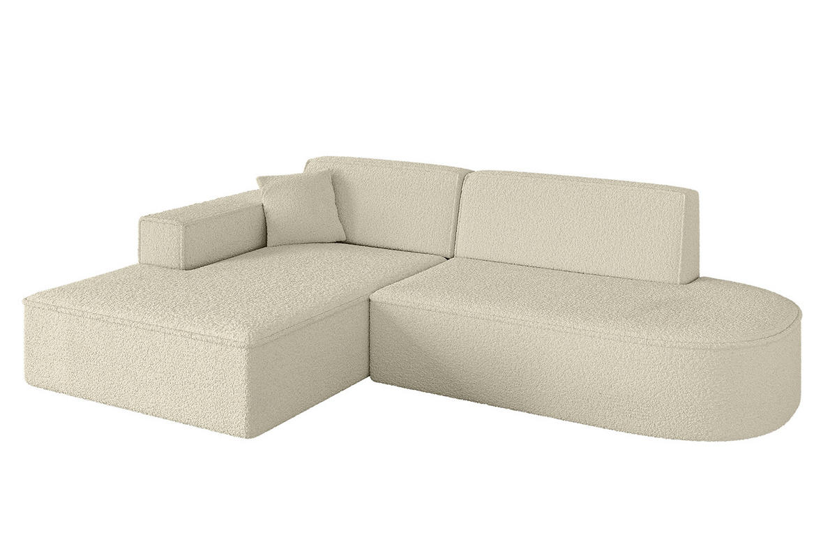 ECKSOFA Ottomane Links IREA-L1-v4 - 234x171x79 cm Beige - Creme, Holzwerkstoff/Textil (234/171cm) - ALTDECOR