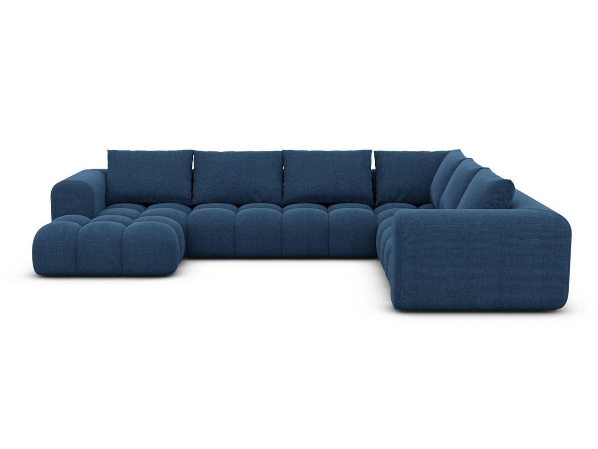 WOHNLANDSCHAFT Casaluna U-Form Dunkelblau Strukturstoff - Dunkelblau, Kunststoff (338/88/267cm)