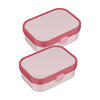 BROTDOSEN MIT EINSATZ & GABEL Campus Cool Pink 700 ml 2er Set - Pink, Kunststoff (13.2/6.1/17.8cm) - Mepal