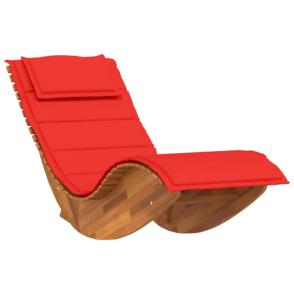 vidaXL Schaukel-Sonnenliege Braun, Kirschrot 60x74x154 cm