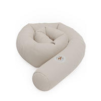 NESTCHENSCHLANGE Cozy "Cute Deer, Stone" 190 cm Bettschlange - Grau/Grün, Textil (15/190cm) - Sämann – make a difference.