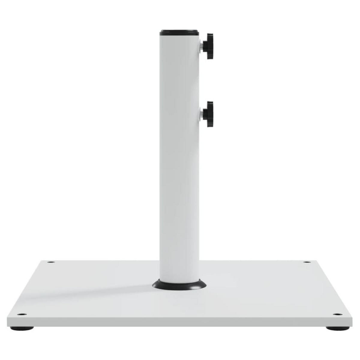 SONNENSCHIRMSTÄNDER Ø32/38/48 Mm Mast 17 Kg Quadratisch - Weiß, Metall (43/43cm) - vidaXL