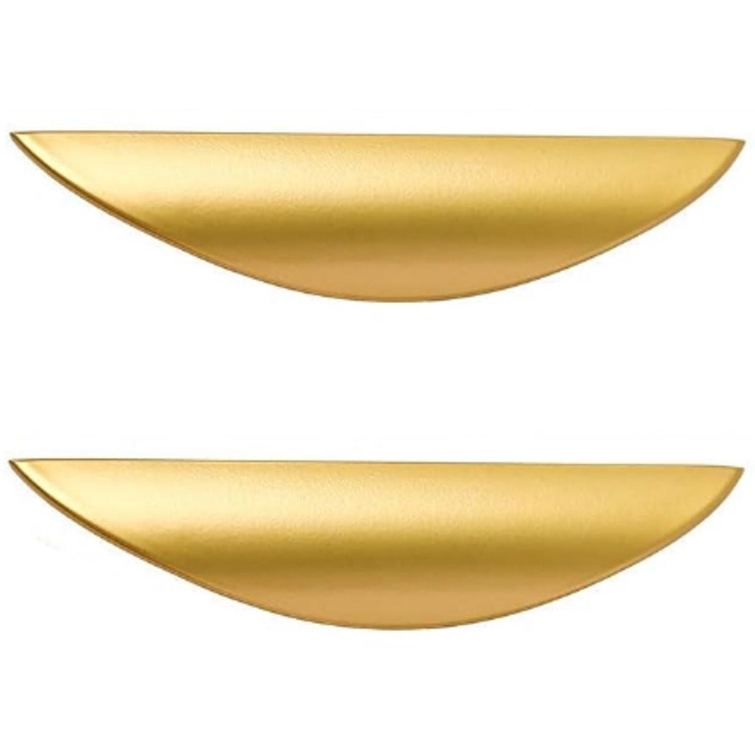 SCHRANKGRIFF 2er-Set Vergoldet 14,7 x 3,5 cm Lochabstand 96 mm mit Schrauben Kommode Schränke - Goldfarben, Metall (3.5/3.5/14.7cm) - MCBOSON