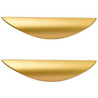 SCHRANKGRIFF 2er-Set Vergoldet 14,7 x 3,5 cm Lochabstand 96 mm mit Schrauben Kommode Schränke - Goldfarben, Metall (3.5/3.5/14.7cm) - MCBOSON
