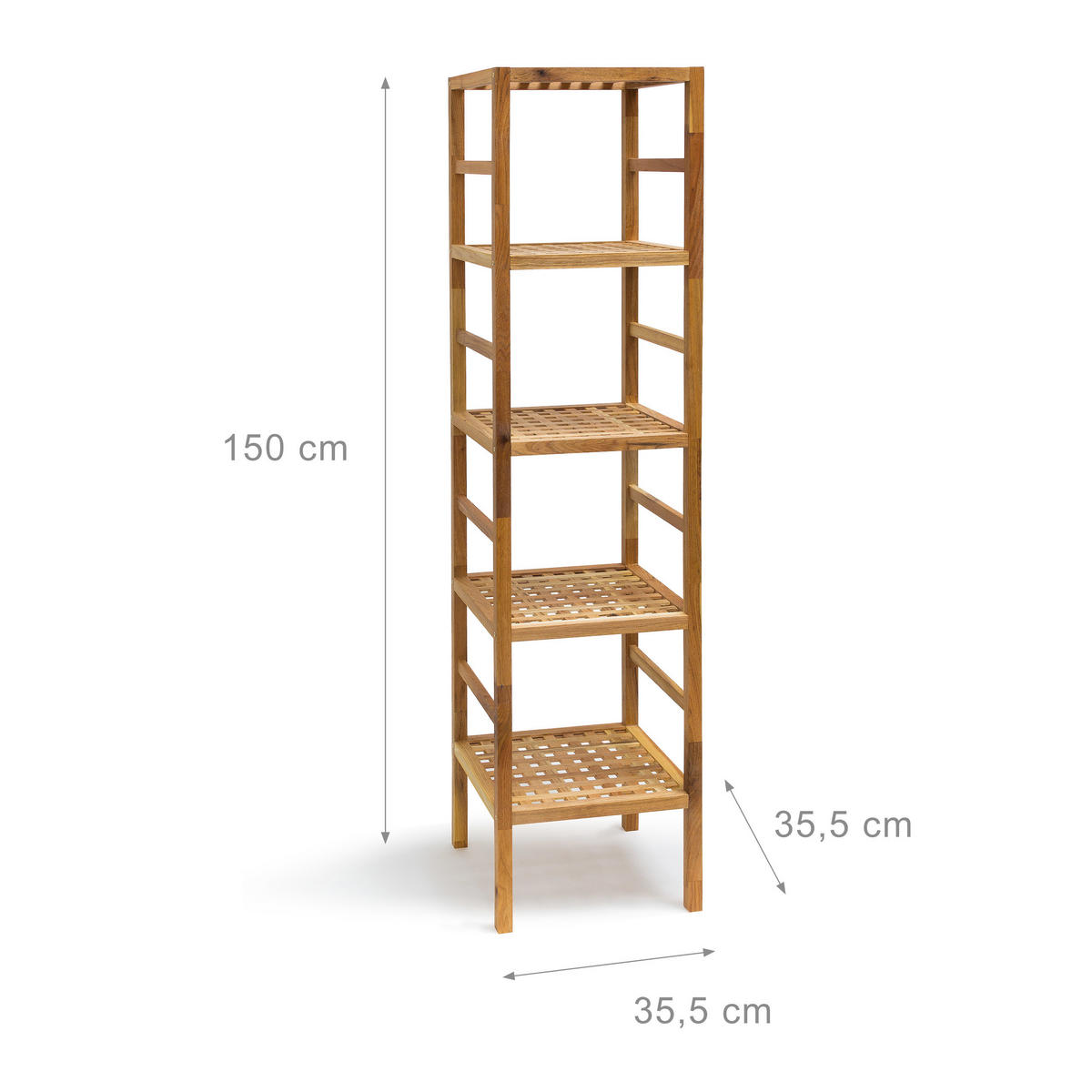 BADREGAL - Hellbraun, Holz (36/150/35.5cm) - Relaxdays