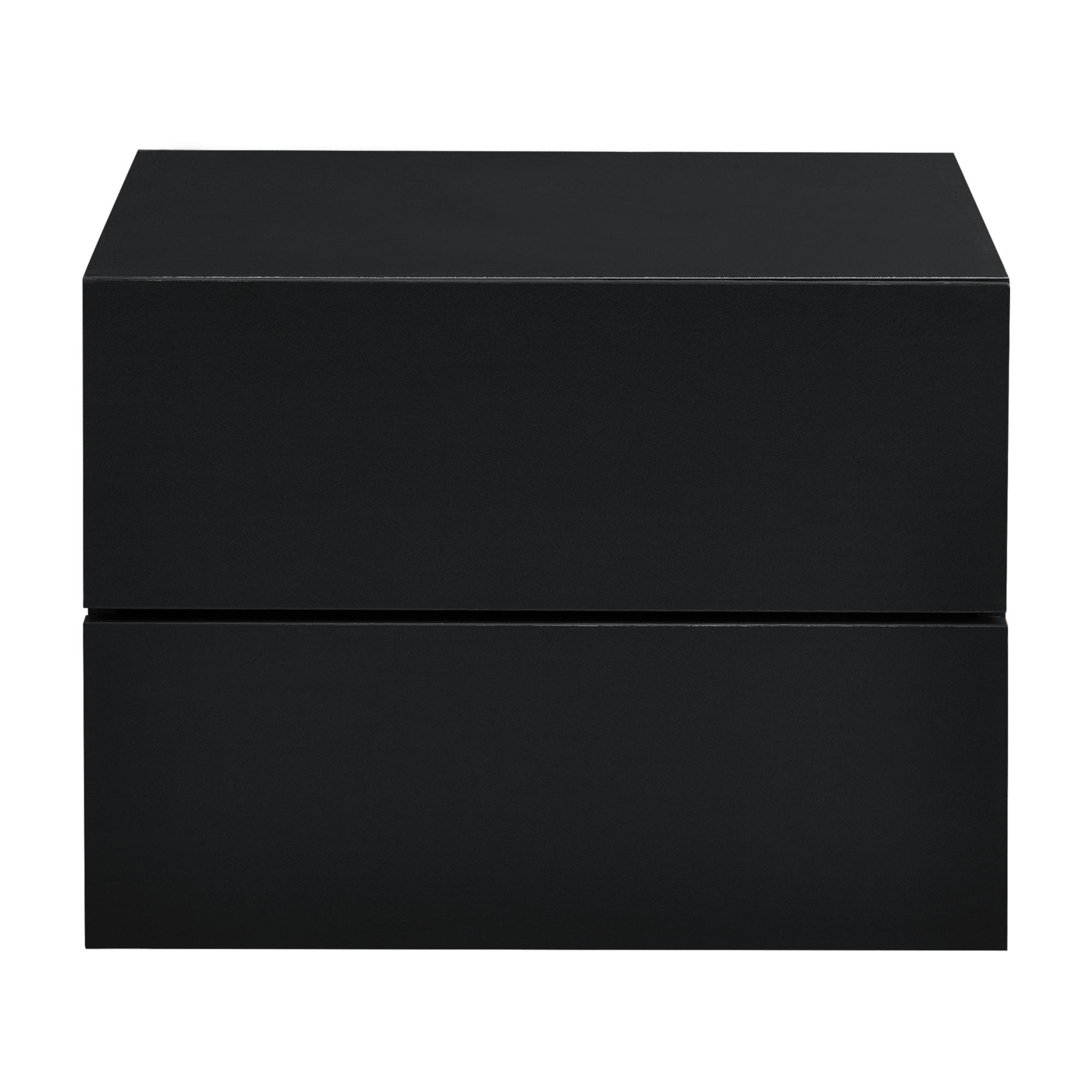 WANDREGAL Ampfing - Schwarz, Holzwerkstoff (40/30/29cm) - [en.casa]