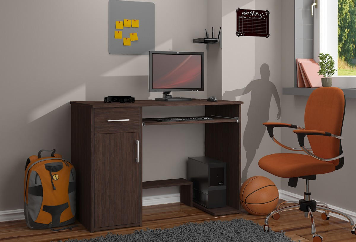 SCHREIBTISCH Dunkelbraun 74/90/50 - Dunkelbraun, Holzwerkstoff (50/90/74cm) - RAUMHIRSCH FURNITURE