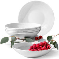 TELLER-SET SUPPENTELLER CMIELOW SOFIA 6-tlg aus Porzellan - Weiß, Keramik (22cm) - KONSIMO®
