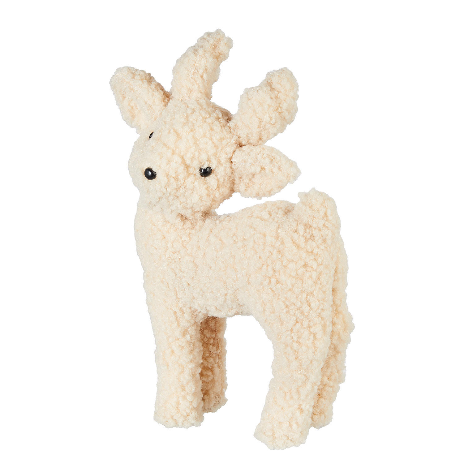 DEKOFIGUR Little Deer aus Plüsch 30cm - Beige, Kunststoff (11/32/18cm) - Butlers