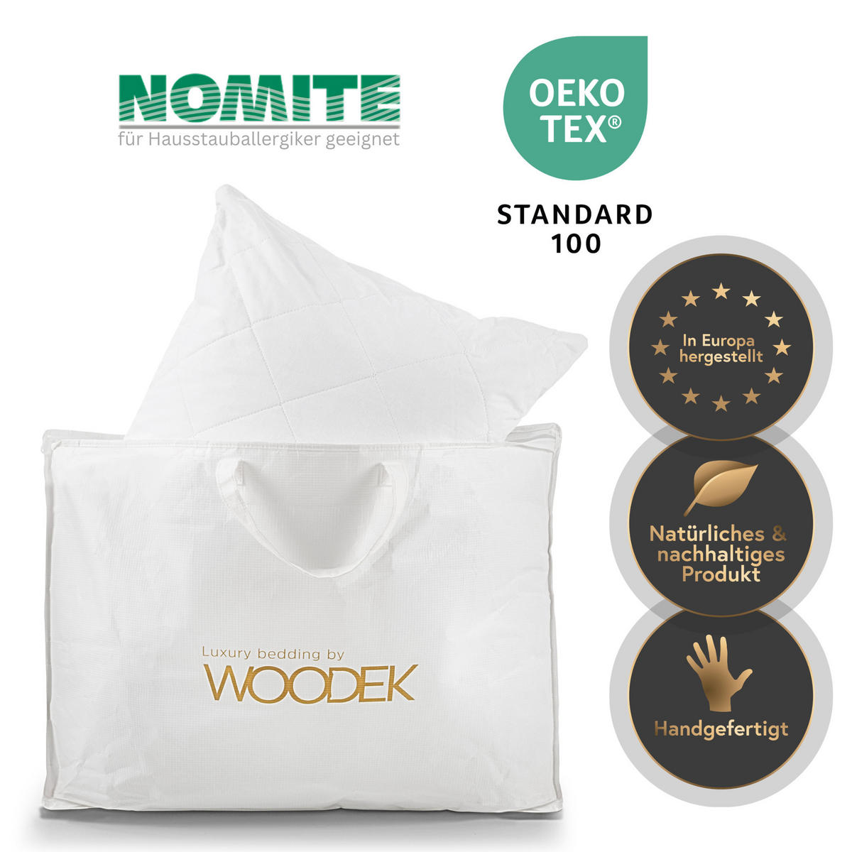 KISSEN LUXURY SILK BEDDING, Seide - Weiß, Textil (50/70cm) - WOODEK