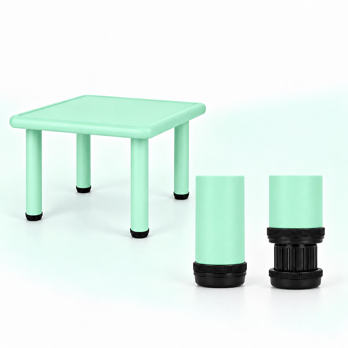 MASA Verde salvie pentru copii interior exterior plastic 52x62 cm - verde, material plastic/metal (62/52/62cm) - Relaxdays