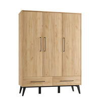 SKŘÍŇ 3DVEŘOVÁ Retro Dřevo - hnědá, kompozitní dřevo (148.9/199.6/52.4cm) - Petits-meubles