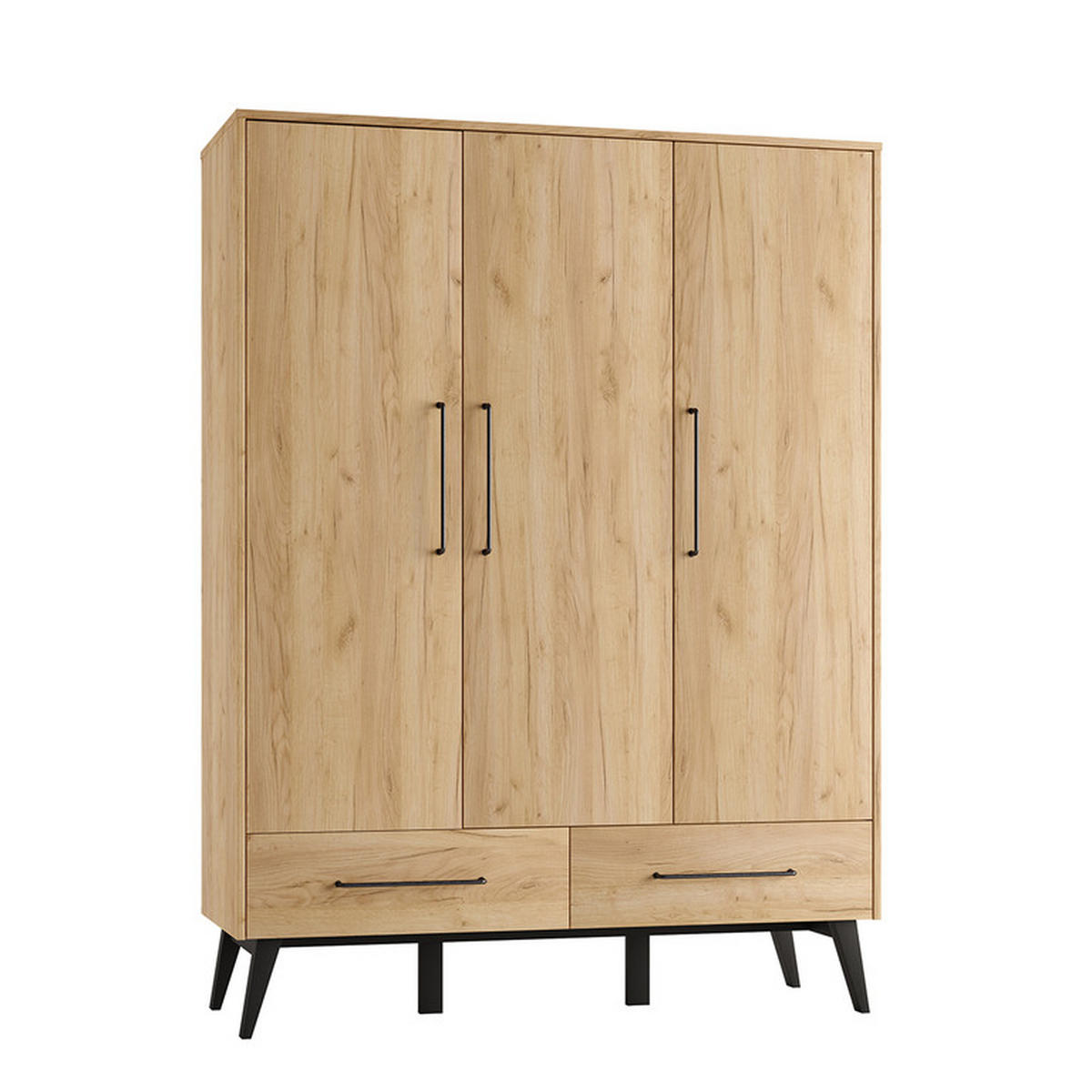 SKŘÍŇ 3DVEŘOVÁ Retro Dřevo - hnědá, kompozitní dřevo (148.9/199.6/52.4cm) - Petits-meubles