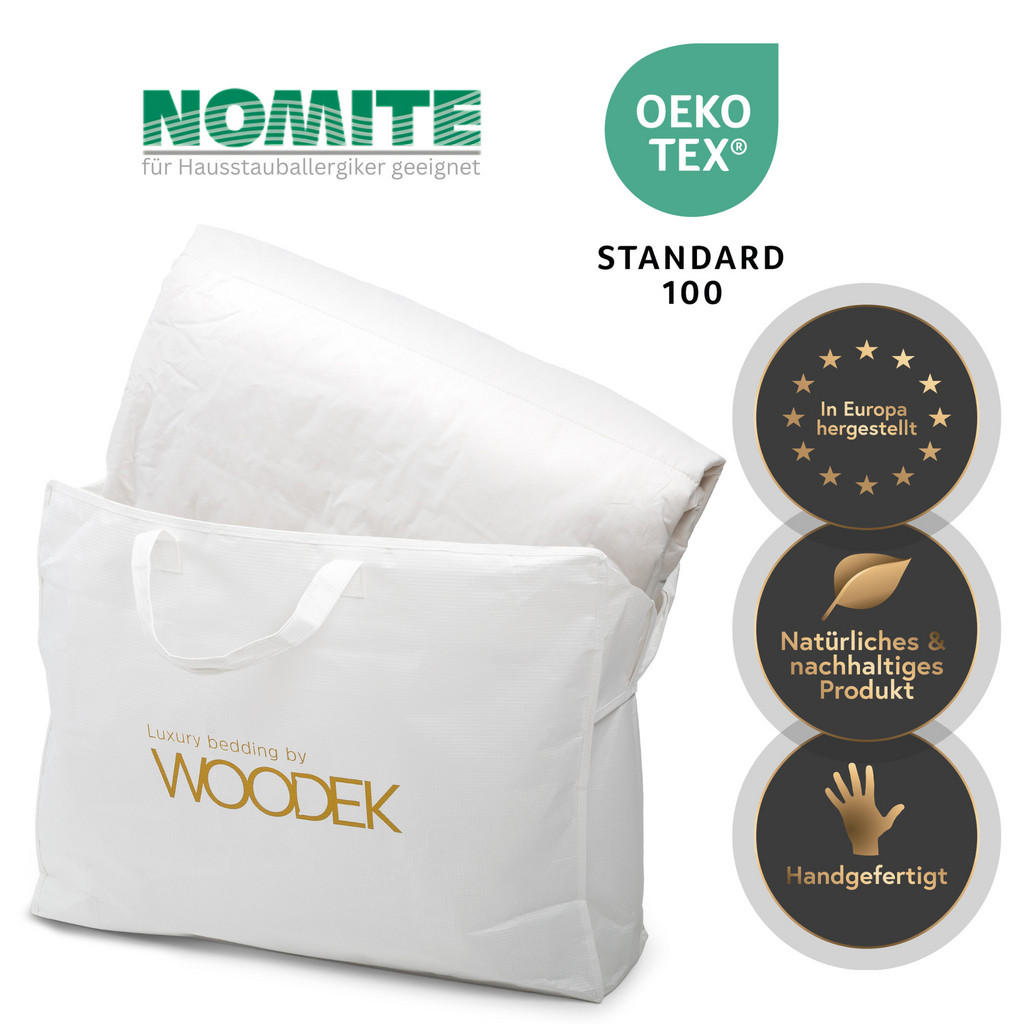 Thumbnail - Woodek Bettdecke, Weiß, Textil, 200x200 cm, Oeko-Tex® Standard 100, Schlaftextilien, Bettdecken