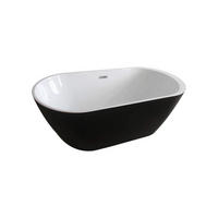 FREISTEHENDE Badewanne CODO - 170 x 80 cm Schwarz - Schwarz, Keramik (170/58/80cm) - Home Deluxe