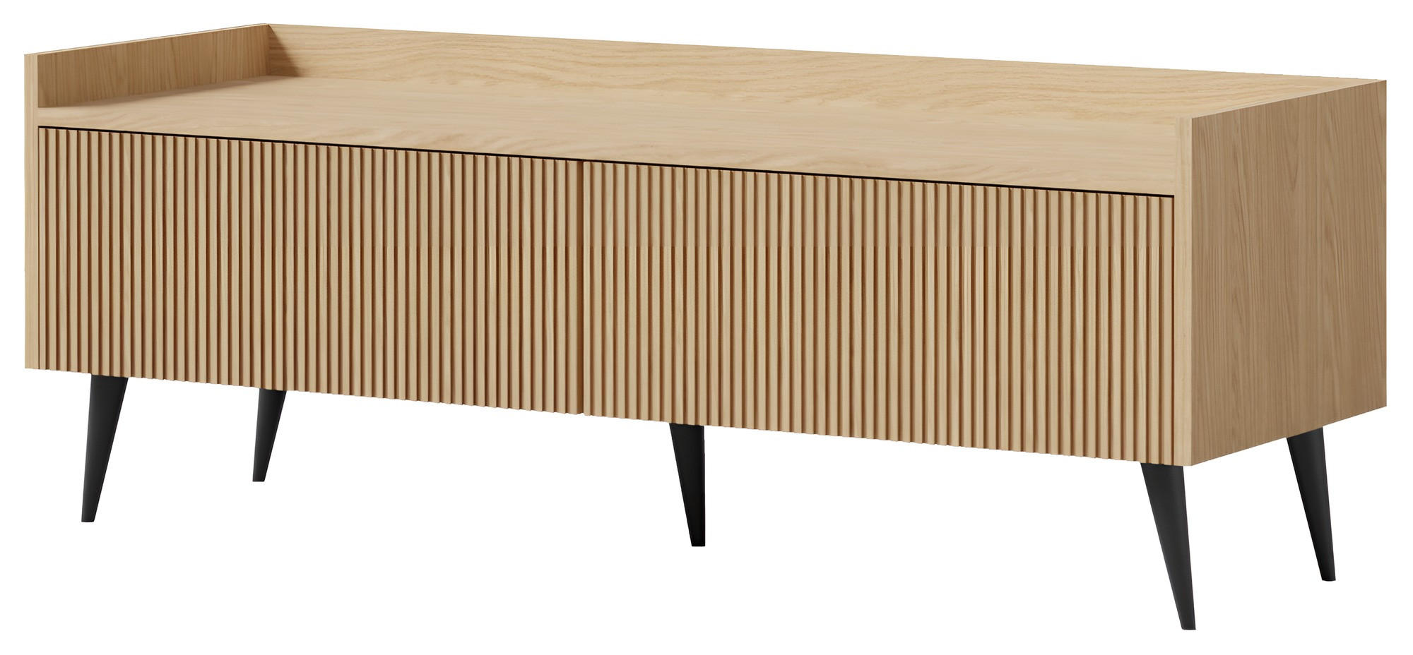 TV-LOWBOARD Arysa in Frühlings-Eiche Hellbraun 120/45/41 cm - Eichefarben/Schwarz, Holzwerkstoff/Metall (121/45/41cm) - WFL GROUP