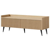 TV-LOWBOARD Arysa in Frühlings-Eiche Hellbraun 120/45/41 cm - Eichefarben/Schwarz, Holzwerkstoff/Metall (121/45/41cm) - WFL GROUP