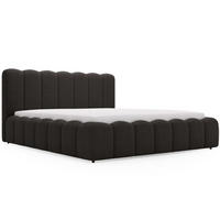 POLSTERBETT Smile 200x200 Bouclé-Stoff Schwarz - Schwarz, Textil (200/200cm) - Graingold