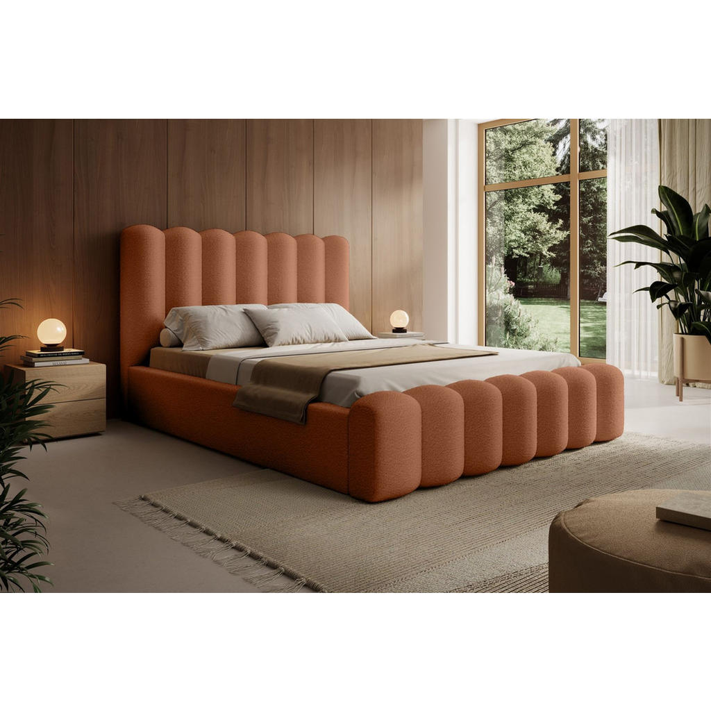 Thumbnail - Fun Möbel Polsterbett, Rotbraun, Textil, 140x200 cm, Schlafzimmer, Betten, Polsterbetten