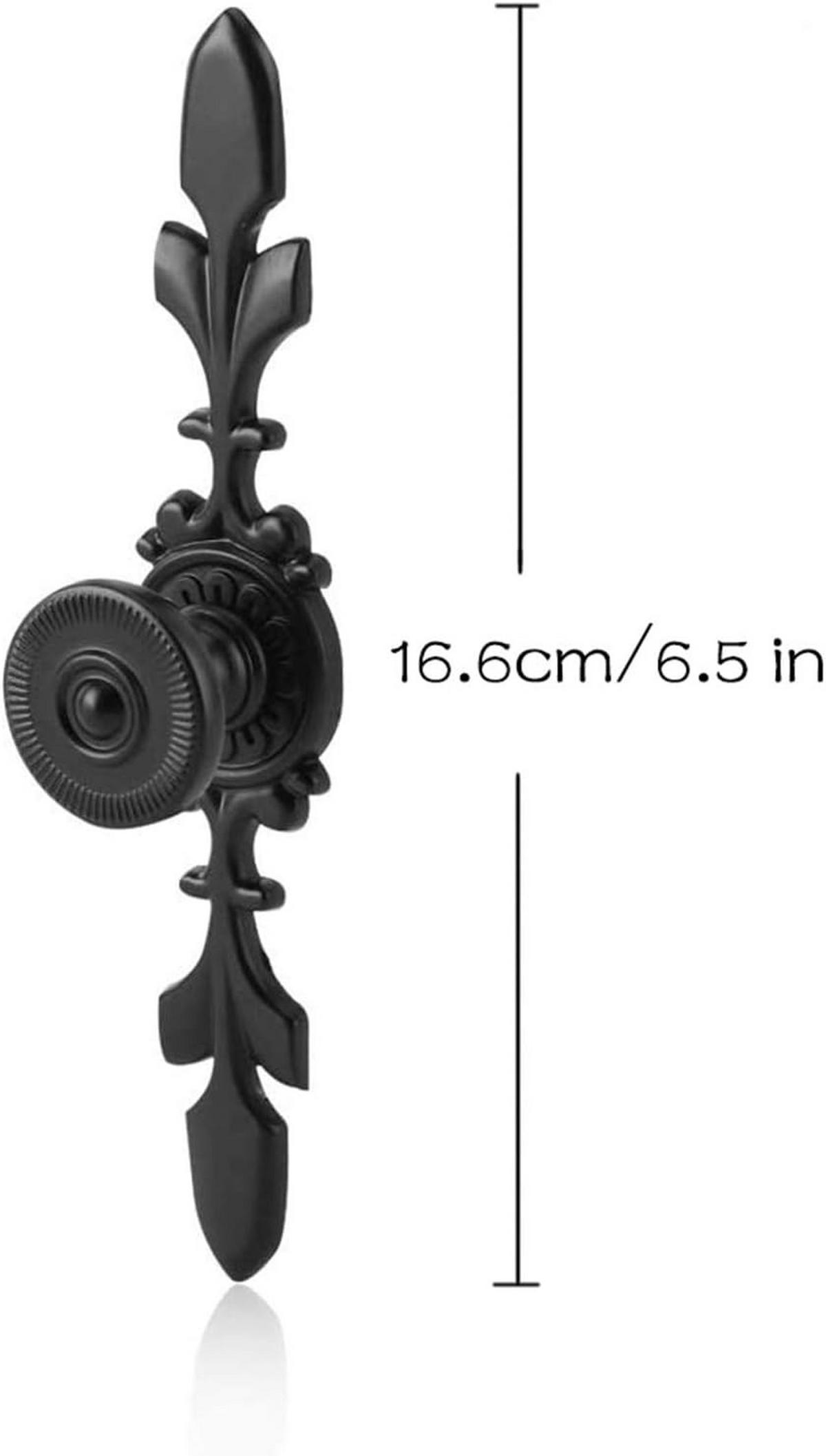 SCHRANKKNOPF Schwarz 4er-Set Aluminium - Schwarz, Metall (2.4/3/16.6cm)