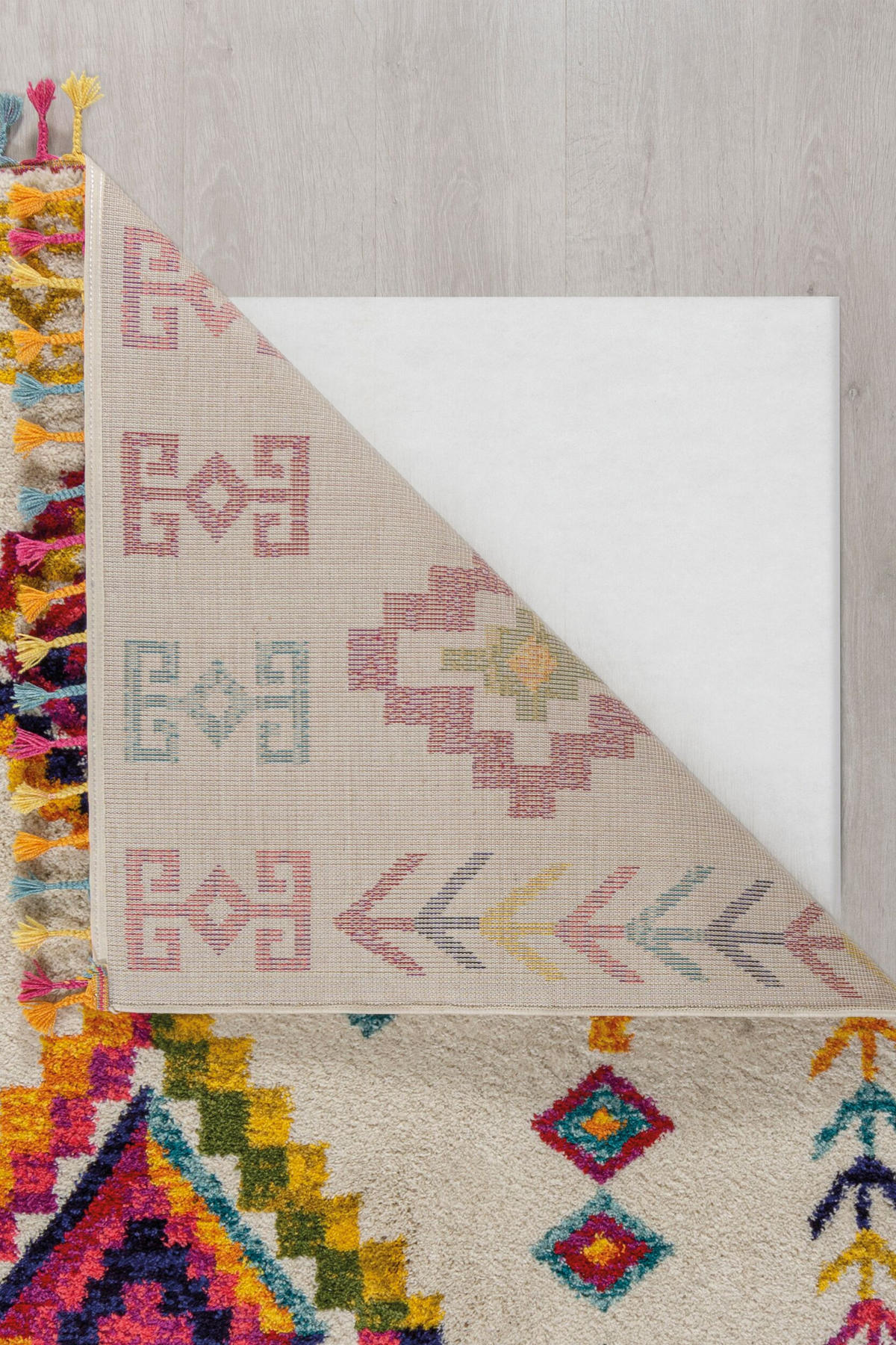 TEPPICH Hochflor Berber-Design, Farbakzente ARUN LIZ, Multi 80x150 cm - Multicolor, Textil (80/150cm) - KADIMA DESIGN