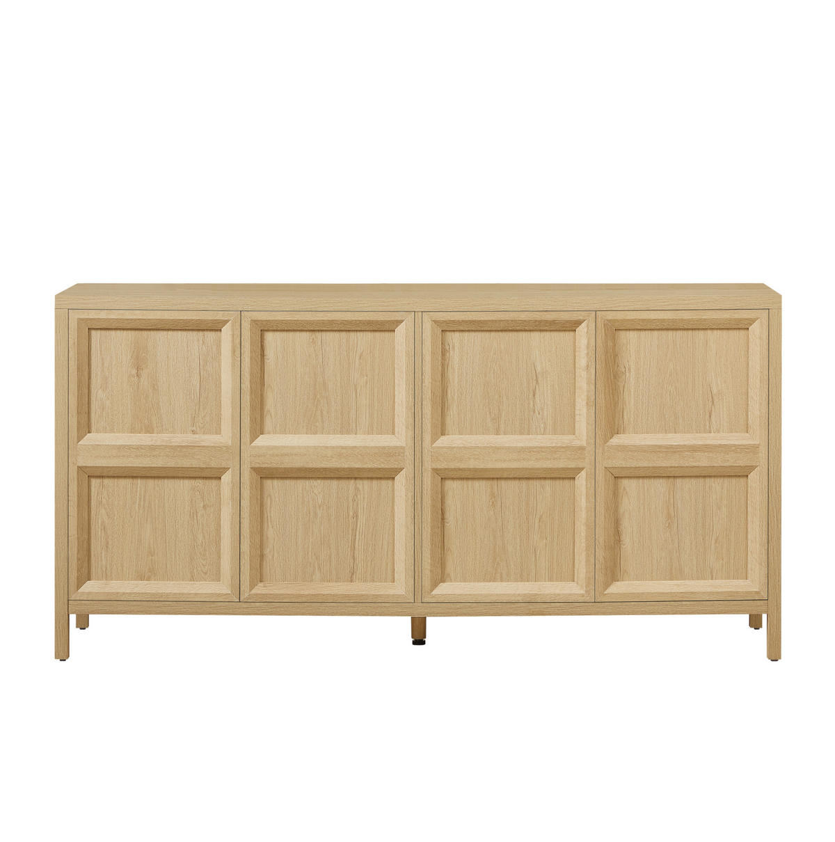 SIDEBOARD 160/40/80 cm in Eiche-Optik mit Tip-On und Soft-Close - Eichefarben, Holzwerkstoff (160/80/40cm) - BEAOK