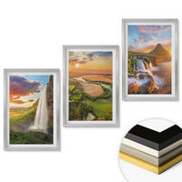 WANDBILDER 3er Set - 40x60 cm Silberner Rahmen - Wasserfälle Landschaften im Westen - Silberfarben, Kunststoff (40/60cm) - ArtPrintCave