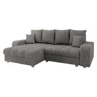 ECKSOFA Kronos - Dunkelgrau/Silberfarben, Holz/Textil (250/166cm) - MIRJAN24