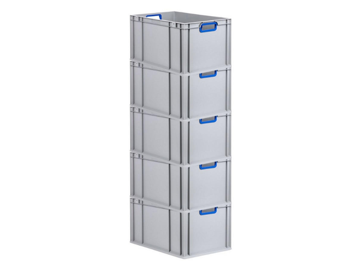 EUROBOX 5x Nextgen Color 32x40x60cm 65 Liter Griffe Blau Offen - Blau, Kunststoff (40/32/60cm) - PROREGAL
