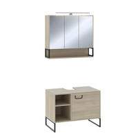 KOUPELNOVÝ NÁBYTEK Vionna Dub/černá - černá/barva dubu, kompozitní dřevo (80/60/45.5cm) - Vicco