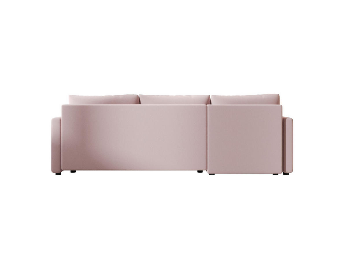ECKSOFA MOS L BIS Cosmic 14 Links mit Schlaffunktion - Rosa, Textil (220/143cm) - Bedante