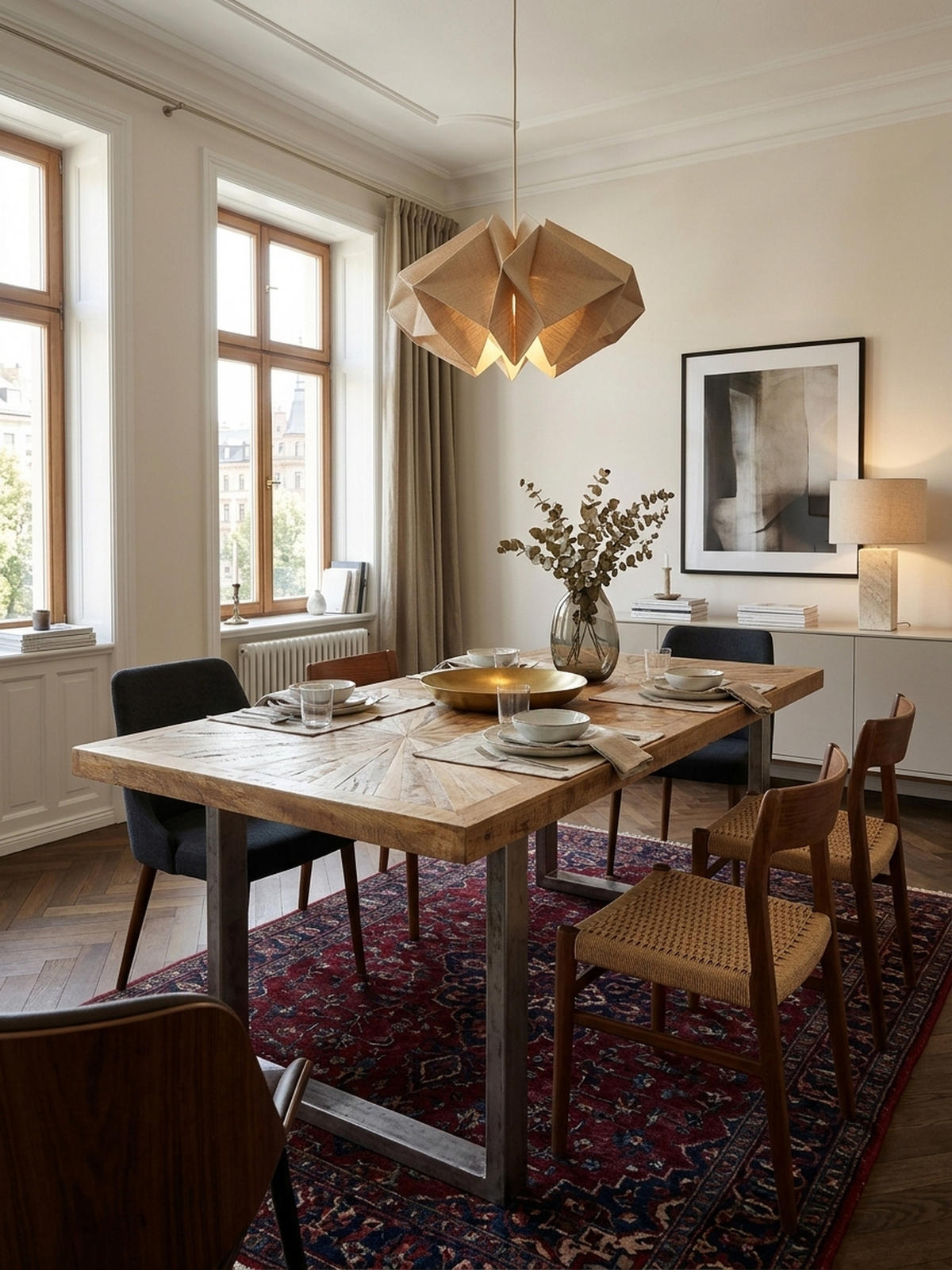 ESSTISCH Massivholz Edelstahlbeine Rustikal, Braun 200x100x76 cm - Anthrazit/Braun, Holz/Metall (100/200/76cm) - KADIMA DESIGN