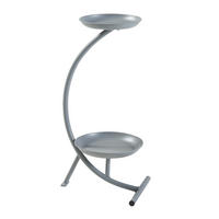 PFLANZENSTÄNDER Aalten - Grau, Metall (25/30/61.5cm) - [en.casa]