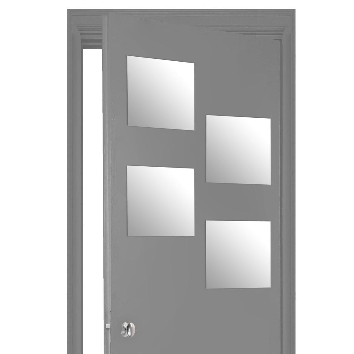 SATZ von 4 dekorative Spiegel 1,6/30/30 cm - Silberfarben, Glas (30/30/1.6cm) - Atmosphera Createur d´interieur