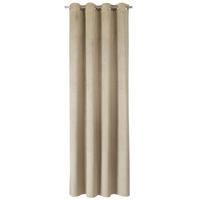 ÖSENVORHANG VELVET SIGNATURE - Beige, Textil (140/1/250cm) - Tom Tailor