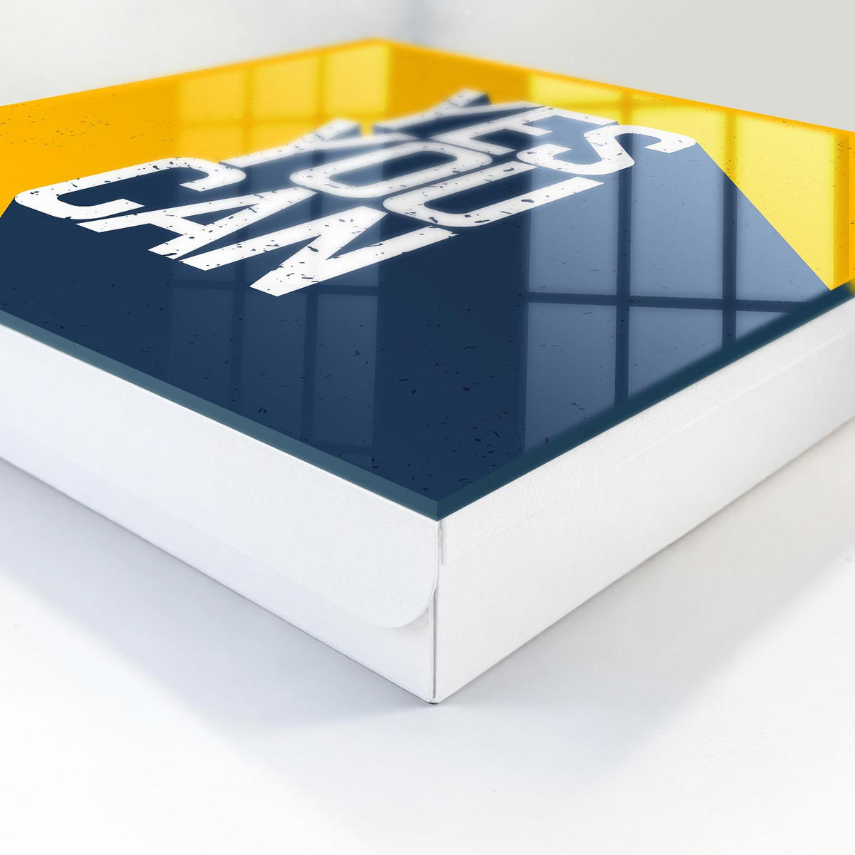 SCHLÜSSELBOX Weiß 30x30 cm – Türöffnung nach rechts - Ja, das kannst du. - Gelb, Metall (30/30/5cm) - TULUP